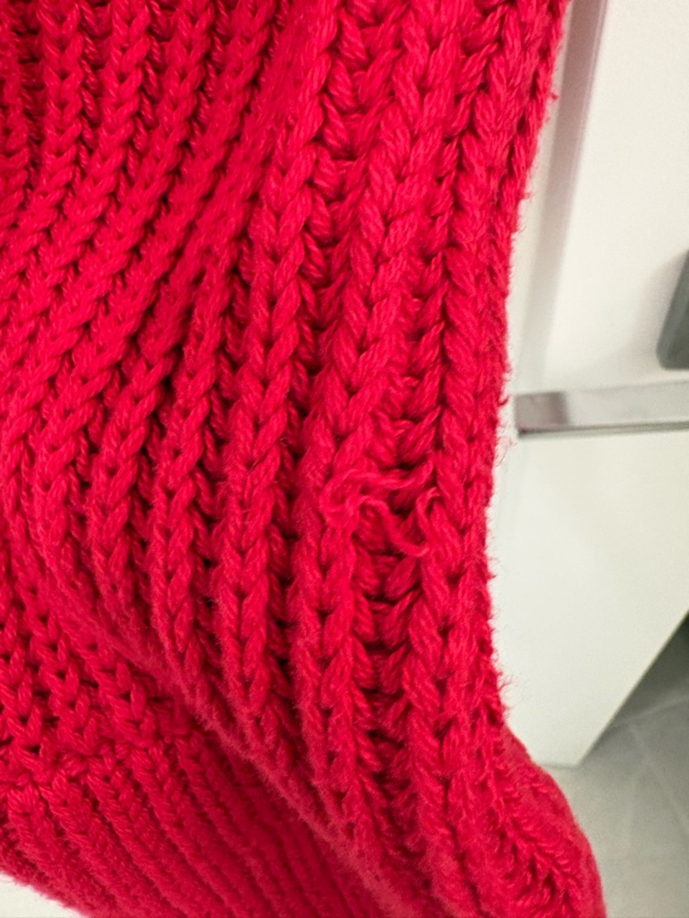 J.Crew Knit Heritage Cotton Fisherman Crewneck Sweater in Racing Red Sz Medium - Picture 16 of 16
